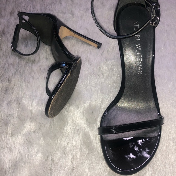 Stuart Weitzman Nudistsong Sandal Black Patent - Picture 4 of 14